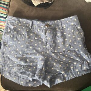 Old Navy Light Blue Polka Dot High Waist Shorts